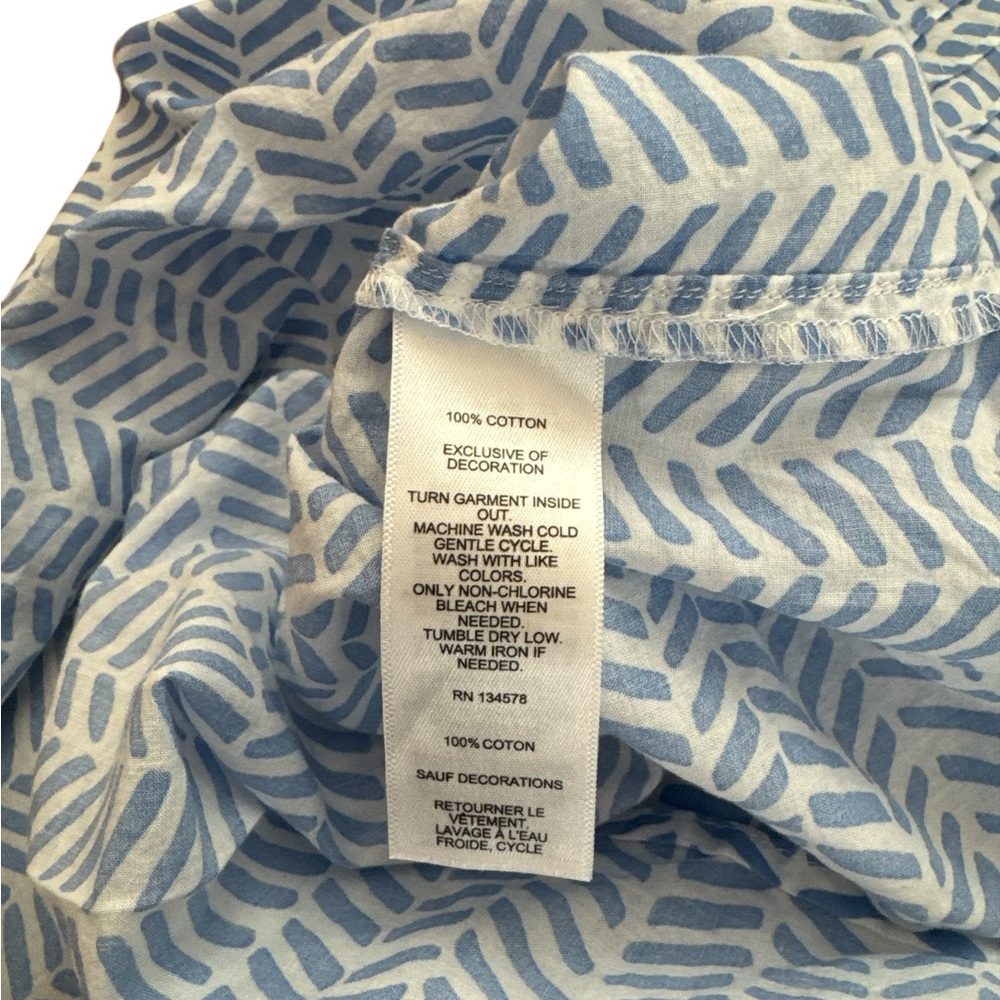 Vineyard Vines Women’s Blue & White Tank Top Style Blouse‎ Thin Loose Fitting - Picture 8 of 8